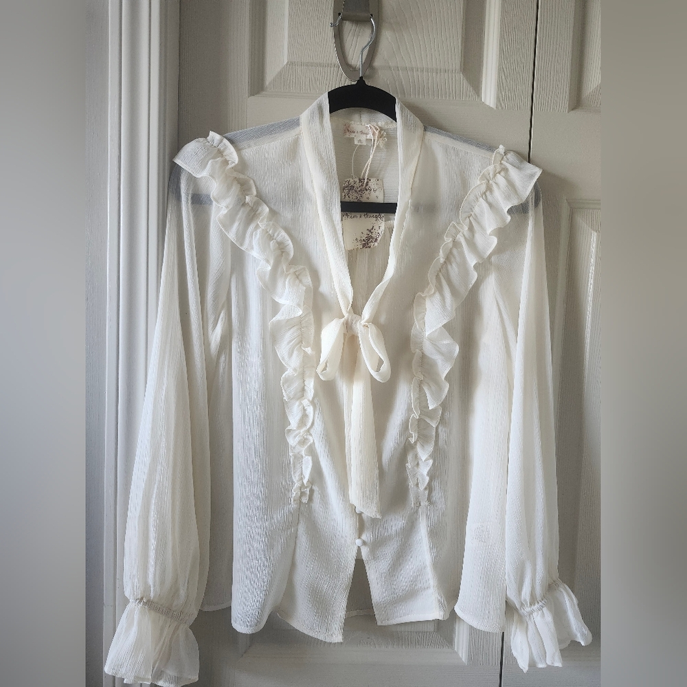 Victorian Style Ruffled Blouse - Picture 7 of 11